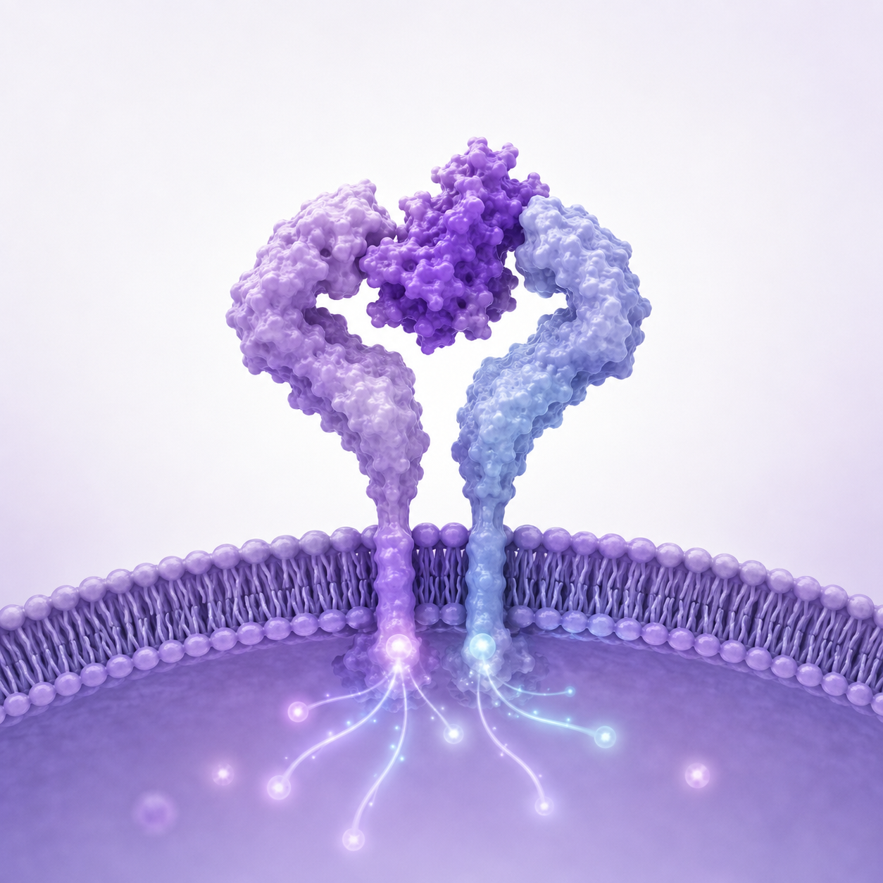 Interleukin receptor signaling illustration