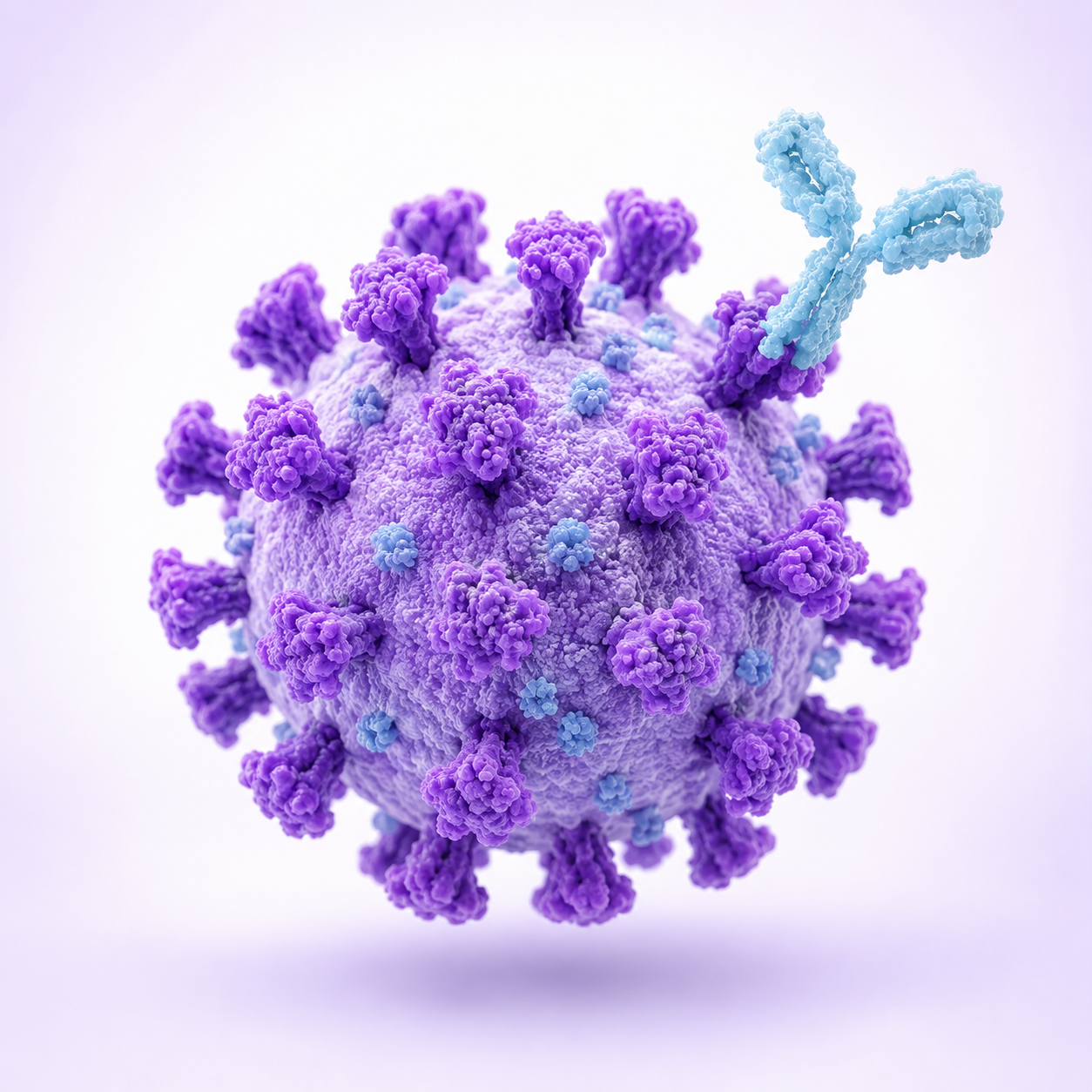 Viral antigen and antibody illustration